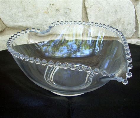 Imperial Glass Candlewick Heart Shaped Bowl Large 9 In Vintage Heart Shaped Bowls Imperial