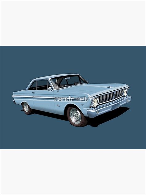 1965 Ford Falcon Futura In Silver Blue Poster For Sale By Candc Retro Redbubble