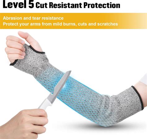 4 Pairs Level 5 Cut Resistant Arm Sleeves Arm Protection Gardening Sleeves With Ebay