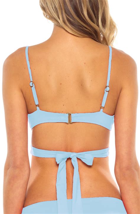 Lyst Becca Color Code Twist Wrap Bikini Top In Blue