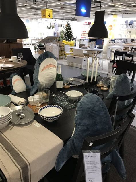 People Rearrange Ikea Shark Plushies To Make Them Do Human Things 9gag