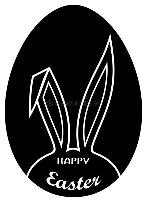 Feliz Vector De Letras De Pascua Con Huevo De Pascua En Negro Fondo