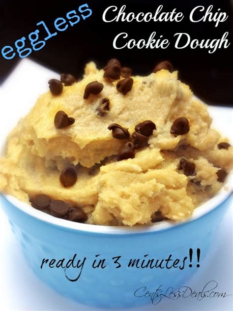 Minute Eggless Chocolate Chip Cookie Dough Recipe Centsless Meals