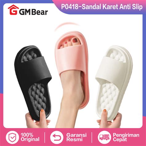 Jual GM Bear Sandal Rumah Hotel Sendal Kamar Mandi Empuk Karet P0418