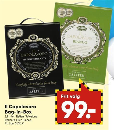 Il Capolavoro Bag In Box Tilbud Hos Bilka