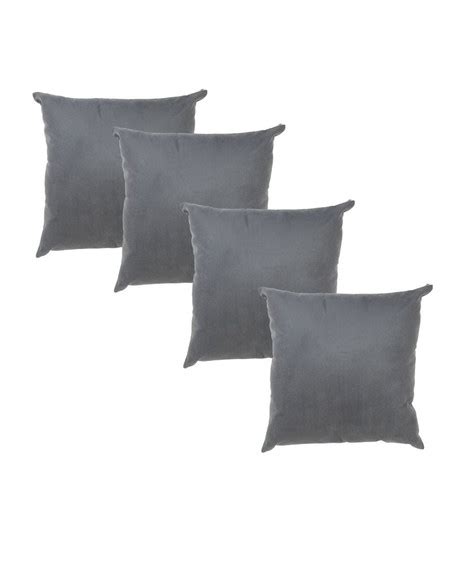 Kit 04 Capas Para Almofadas Decorativas Cinza Suede Elo7