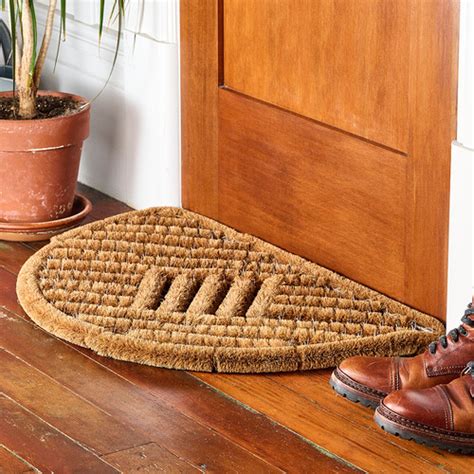 Coir and Stainless Steel Half-Round Spiral Doormat