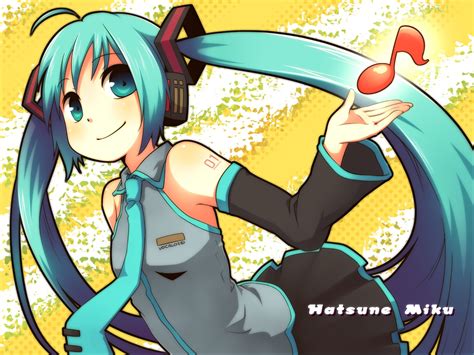 Wallpaper Ilustrasi Gadis Anime Gambar Kartun Vocaloid Hatsune