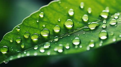 Grandes Y Hermosas Gotas De Agua De Lluvia Transparente En Por Favor