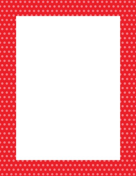 Printable Red Mini Polka Dot Page Border