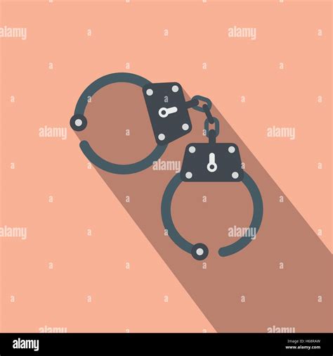 Handcuff Flat Icon Stock Vector Image And Art Alamy