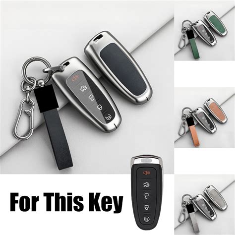 Zinc Alloy Leather Tpu Car Key Fob Case Cover Bag For Ford Escape Edge