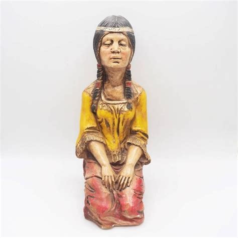 Large Indian Native Statues Etsy