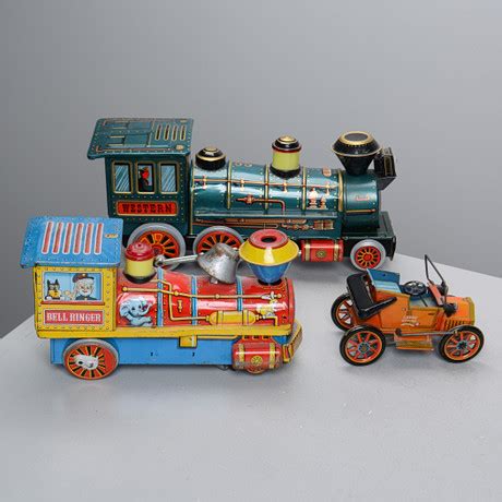 MODERN TOYS 3 st leksaker plåt Japan 1900 talets andra hälft