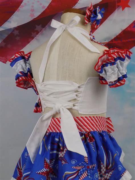 Patriotic Pageant Wear Girls 4th Of July Outfit Red White Etsy