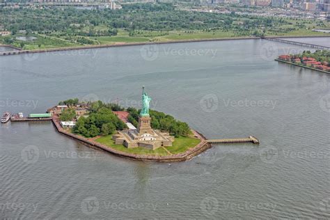 statue of liberty aerial view 12247136 Stock Photo at Vecteezy