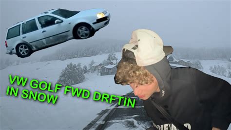 Drifting The Vw Golf Fwd In Snow In April Youtube