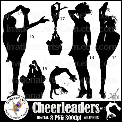 cheer silhouette clipart - Clipground