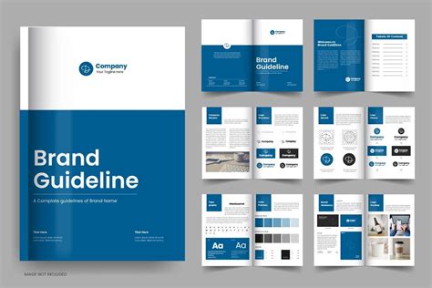 Brand Guideline Template And Brand Manual Brochure Layout Design