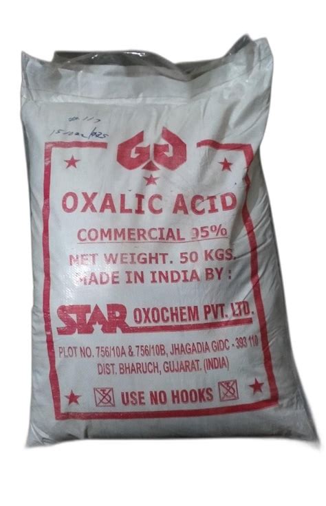 Grade Standard Industrial Grade Oxalic Acid Packaging Type Hdpe Bag