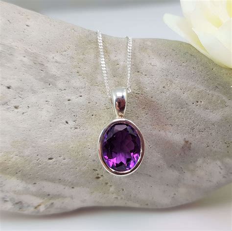 Oval Amethyst Pendant