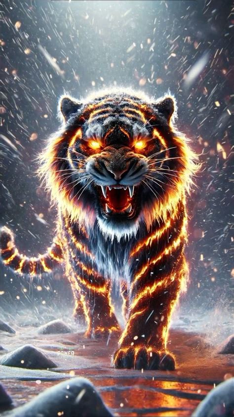 Powercrafting On Instagram Live Wallpaper Tiger On Fire