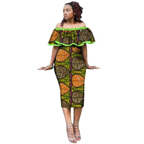 African Cotton Dashiki Wax Print Pattern Ankara Plus Size Ruffles Sexy