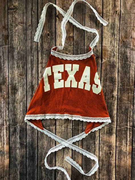 University Of Texas At Austin Boho Lace Halter Top Ut Longhorns