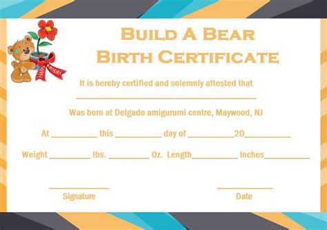 Build A Bear Certificate 13 Best And Attractive Templates Ready To Download Template Sumo