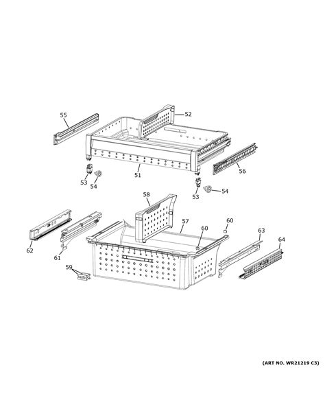 Assembly View For Freezer Shelves Pvd28bynbfs