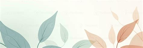 AI generated Minimalist abstract background with outline leaves. AI ...