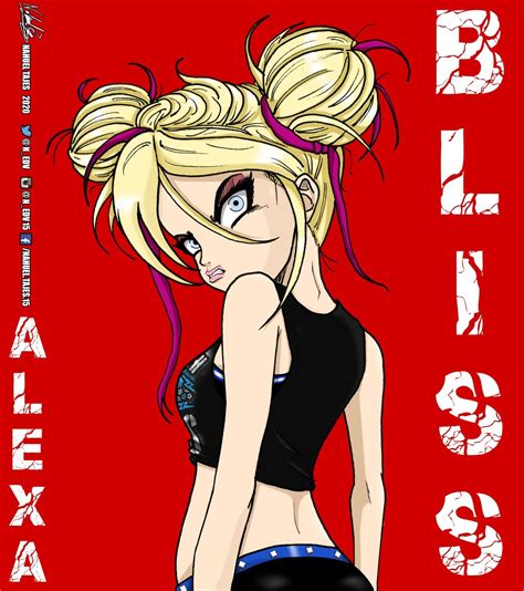 An Anime Character With Blonde Hair And Blue Eyes Wearing Black Bra Top On Red Background