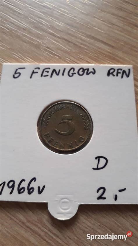 5 Fenigów RFN 1966 r men D Konin Sprzedajemy pl