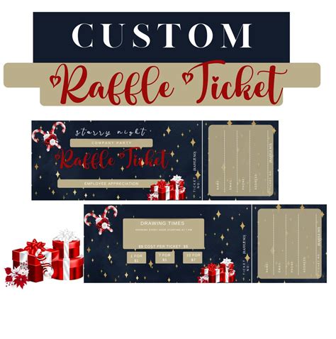 CUSTOM Raffle Ticket, Event Ticket, Fundraiser, Company Party, Digital ...