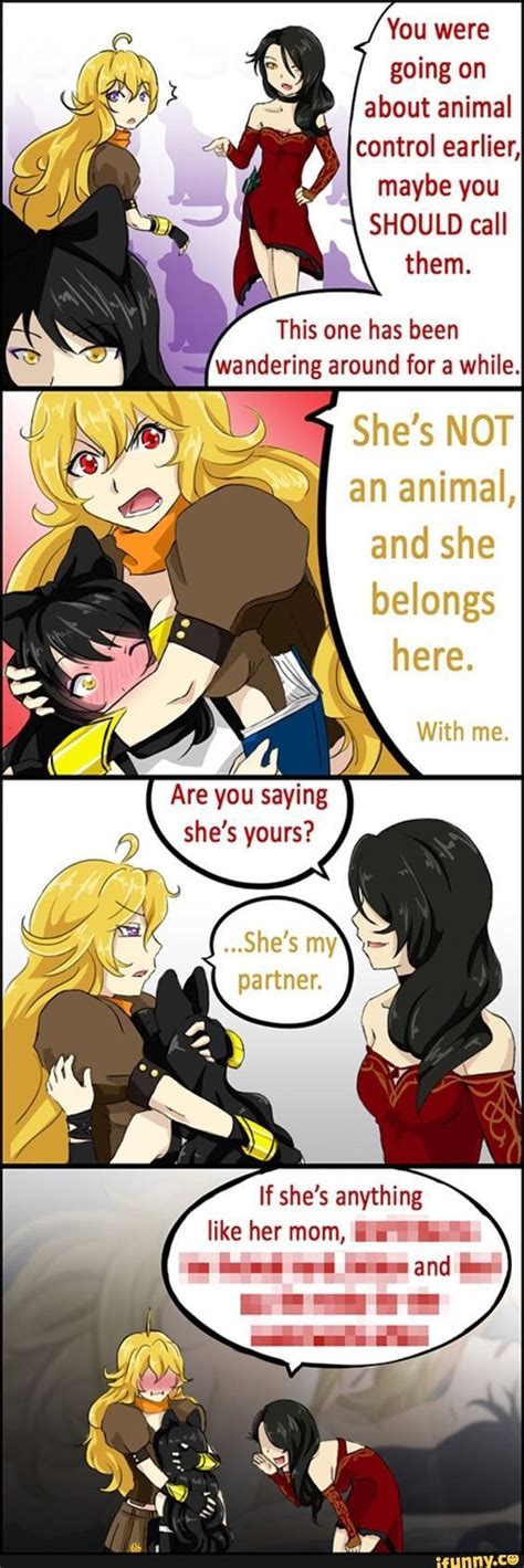 Yang X Blake Rwby What Did Her Mom Do Rwby Comic Rwby Anime Rwby