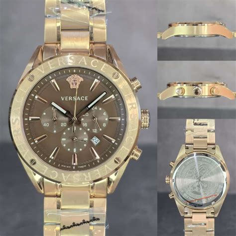 Jual Keraton Jam Tangan Pria Versace Round Chain Chronograph Rose Gold