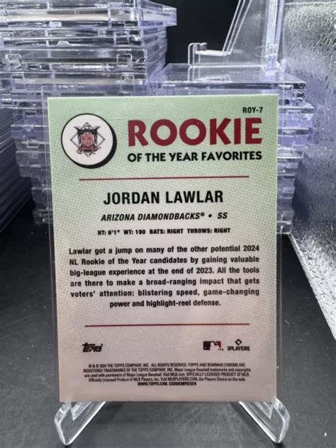 Jordan Lawlar Bowman Mojo Rifrattore Roy Inserto Rookie