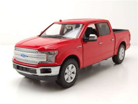 Motormax Modellauto Ford F 150 Lariat Crew Cab Pick Up 2019 Rot Modellauto 1 24 Motormax