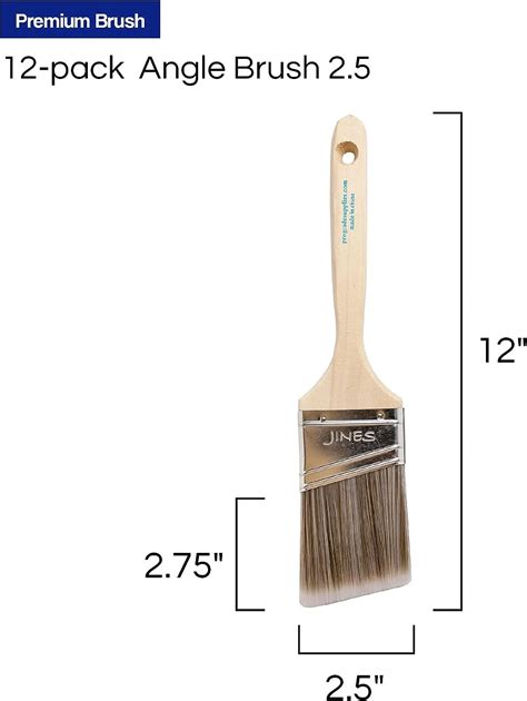 Pro Grade Angle Brushes 2 5 12PK Bulk Pack