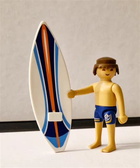 PLAYMOBIL PERSONNAGE SPORTIF Surfeur Avec Planche Surf Sport Jeux