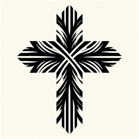 Christians Cross Silhouette Vector Illustration Premium Ai Generated