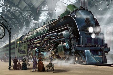 Train Station Steampunk City Steampunk Artwork Steampunk Tendencies