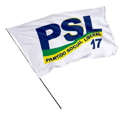 Bandeira Do Psl Partido Social Liberal 150m X 1m Parcelamento Sem