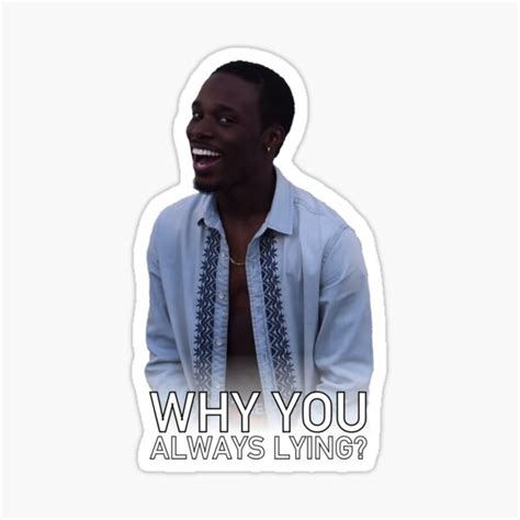 Why You Always Lying With Text Sticker For Sale By Clickycrisp