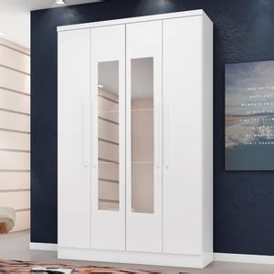 Guarda Roupa Casal 4 Portas Lauana Branco Leroy Merlin