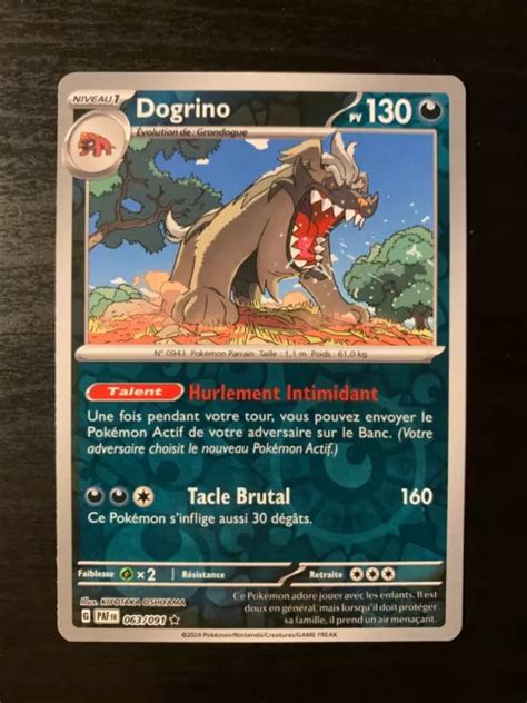 CARTE POKÉMON REVERSE Dogrino 063 091 PAF SV4 5 Destinées De Paldea FR