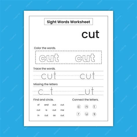 One Sight Word 4 Sentence Reading Practice Worksheet Worksheets Library