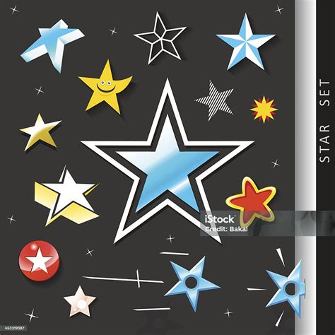 kumpulan simbol bintang ilustrasi stok  gambar  bentuk