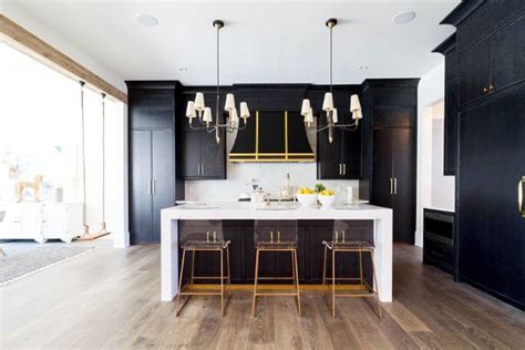 The Glamorous Look Of A Black And Gold Kitchen Megan Morris