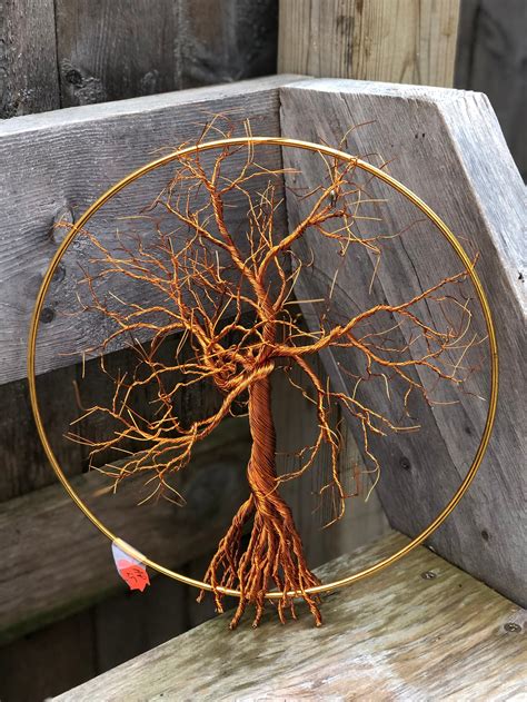 Copper Wire Tree Sculpture Etsy